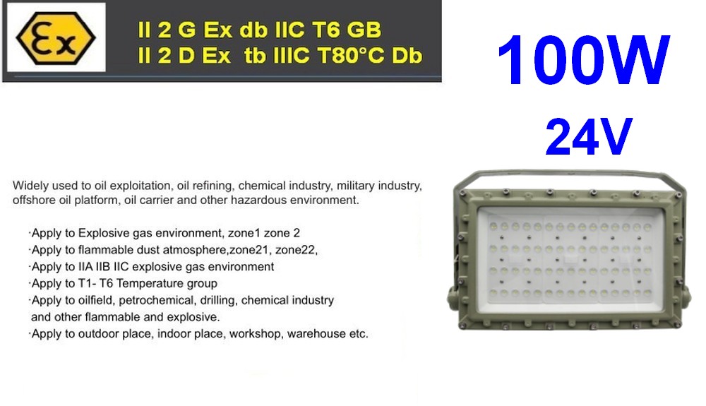 Floodlight Atex 100W Zone 1, Zone 2, 21, 22